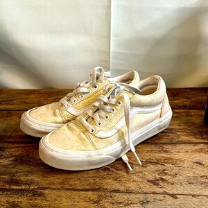 Girls 1.5 Vans Sparkle Light Gold Classic